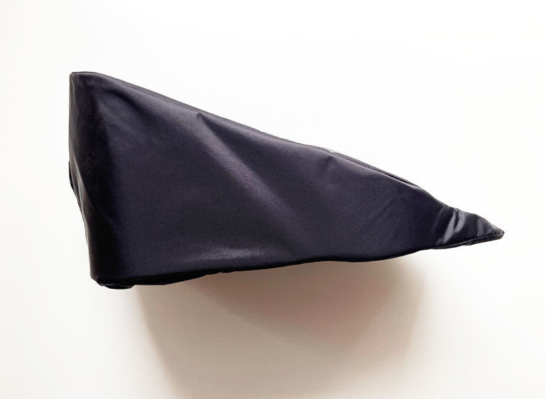 black pram cushion cover, covering wedge shaped foam